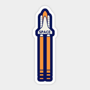 Space Shuttle Blasting Away Sticker